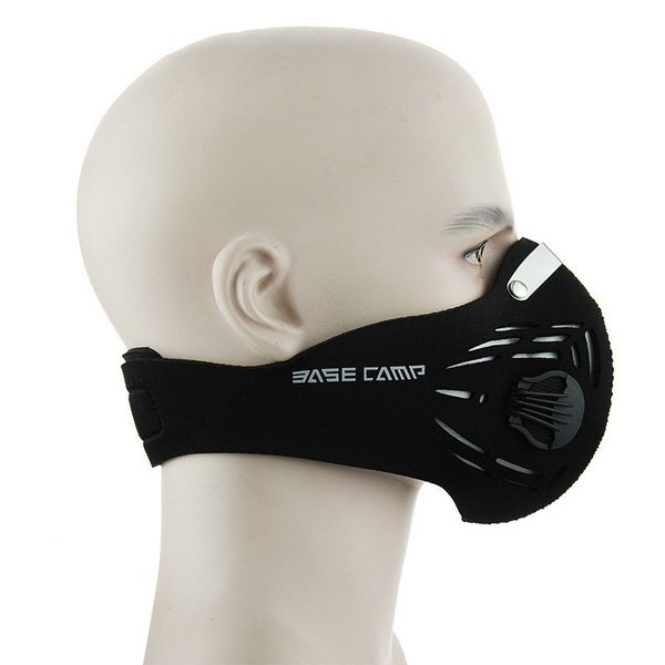 wholesale- half sport face mask shield cycling bike protective mask facemask winter smog bicycle snowboard mask, Black